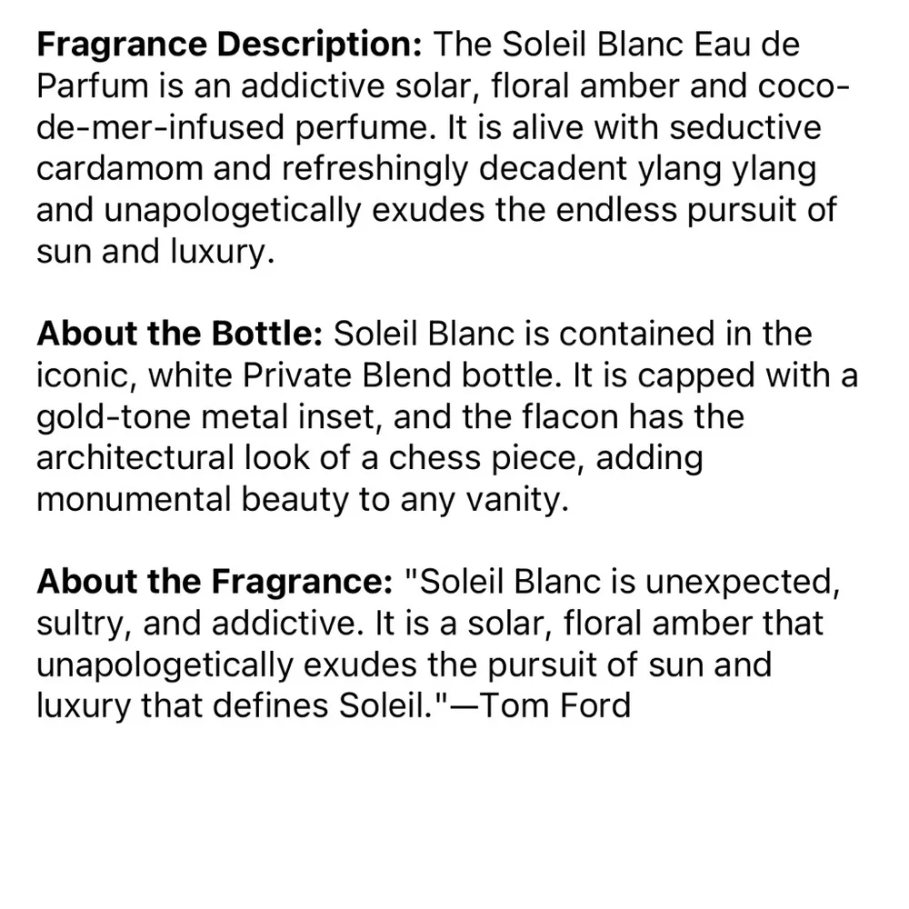 Tom Ford Soleil Blanc Travel Size Perfume - Picture 3 of 3